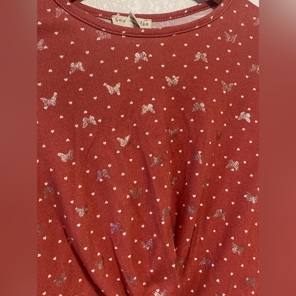 Emma & Elsa Butterfly And Heart Blouse - Picture 2 of 4